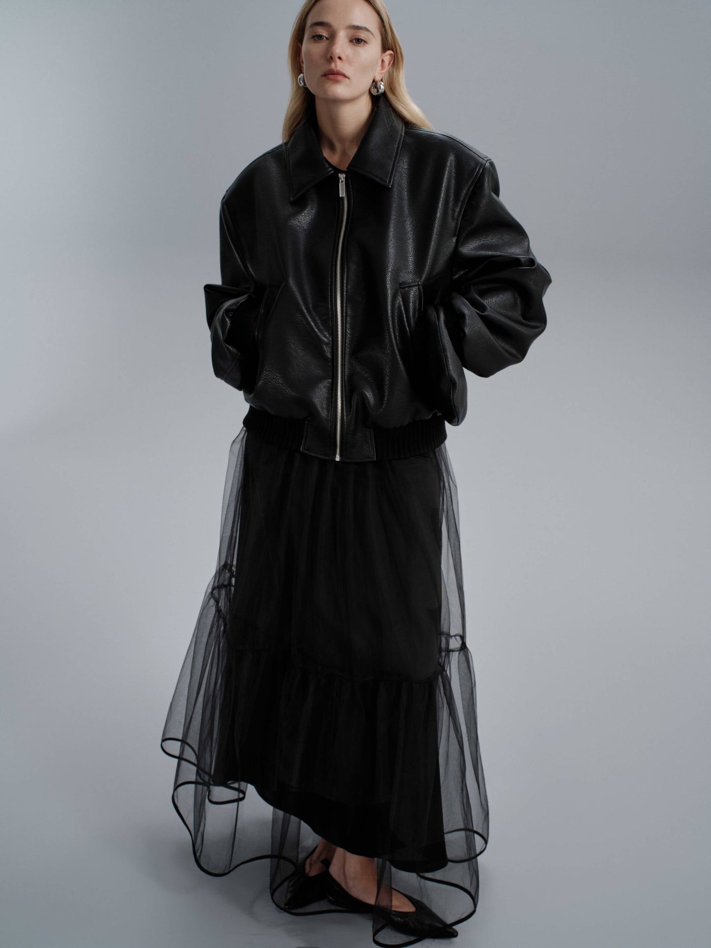 Natasha - Veste en cuir blouson