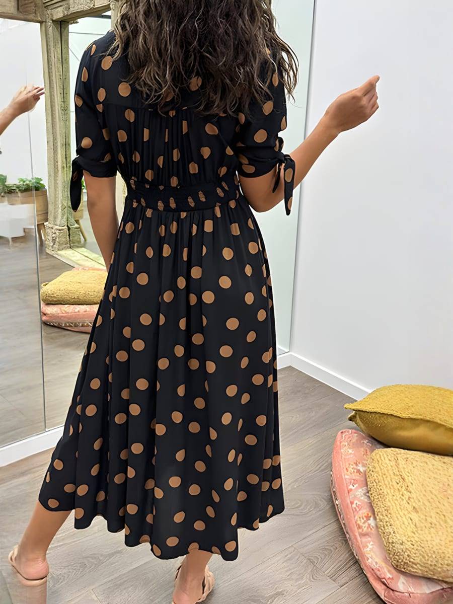 Siriane | Robe Élégante à Pois