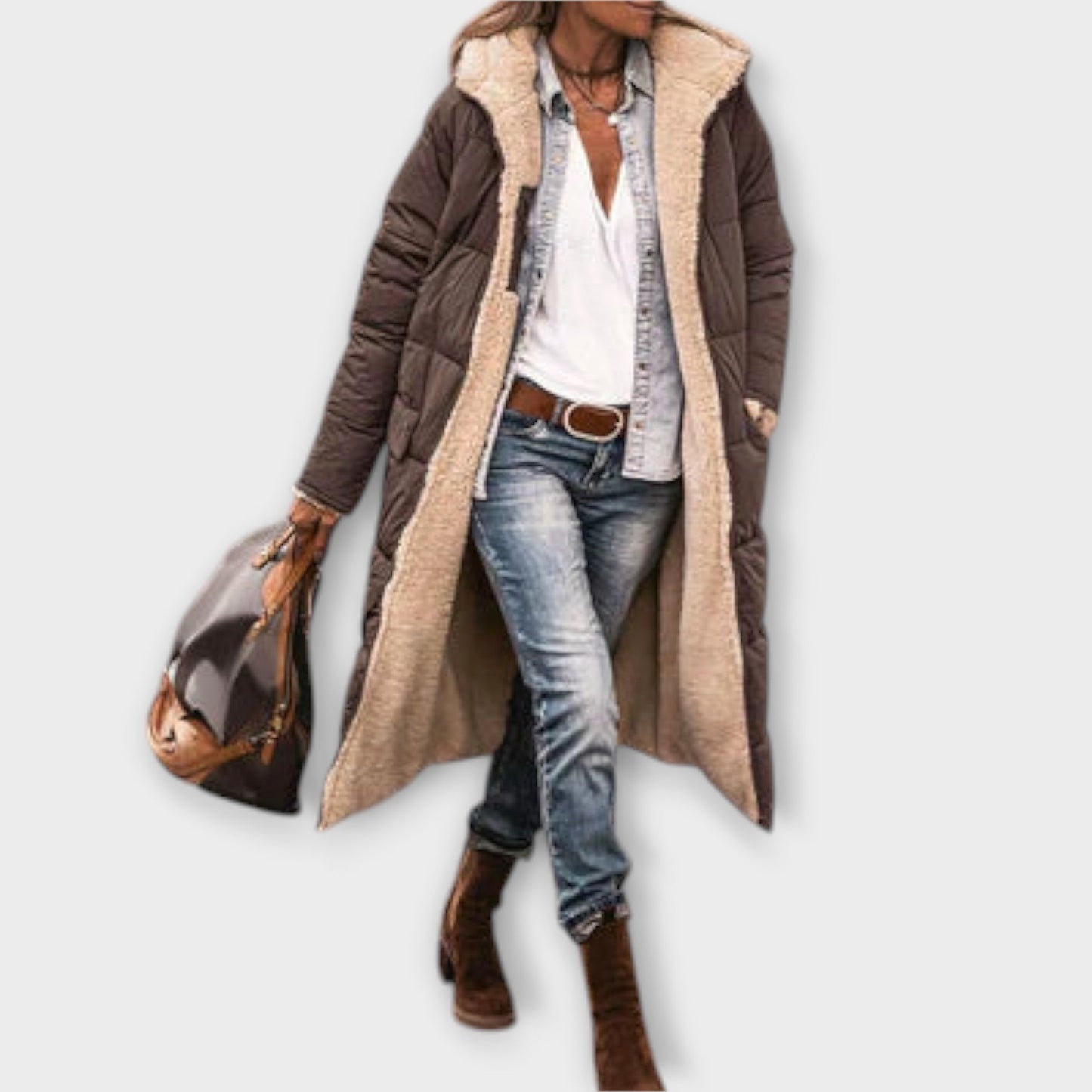 Katia - Manteau en Fourrure Doublé