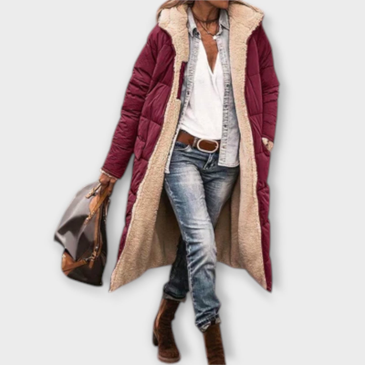 Katia - Manteau en Fourrure Doublé